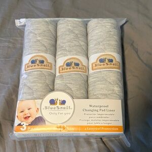 Gray Waterproof Changing Pad Liners